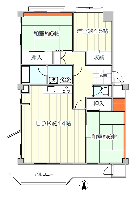 京王めじろ台マンションＥ棟