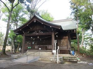 2020年4月28日　朝の富士森公園の神社です