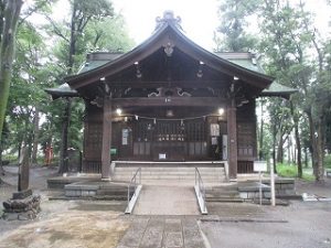 2020年7月4日　朝の富士森公園の浅間神社です