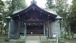 2020年8月31日　朝の富士森公園の浅間神社です