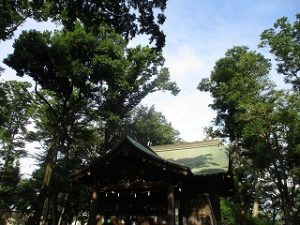 2020年8月2日　朝の富士森公園の浅間神社です