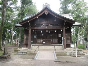 2020年8月4日　朝の富士森公園の浅間神社です
