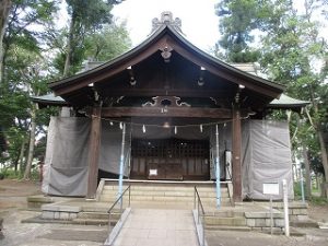 2020年8月30日　朝の富士森公園の浅間神社です
