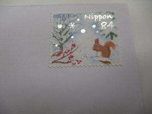 切手もクリスマスっぽくね(^^)