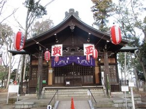 2021年1月4日　朝の富士森公園の浅間神社です