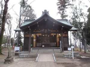 2021年1月15日　朝の富士森公園の浅間神社です